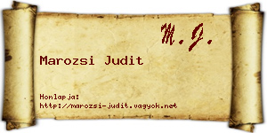 Marozsi Judit névjegykártya